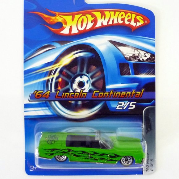 Hot Wheels '64 Lincoln Continental #072 Tag Rides 2 of 5 Green Die-Cast Car 2006 - Picture 1 of 1